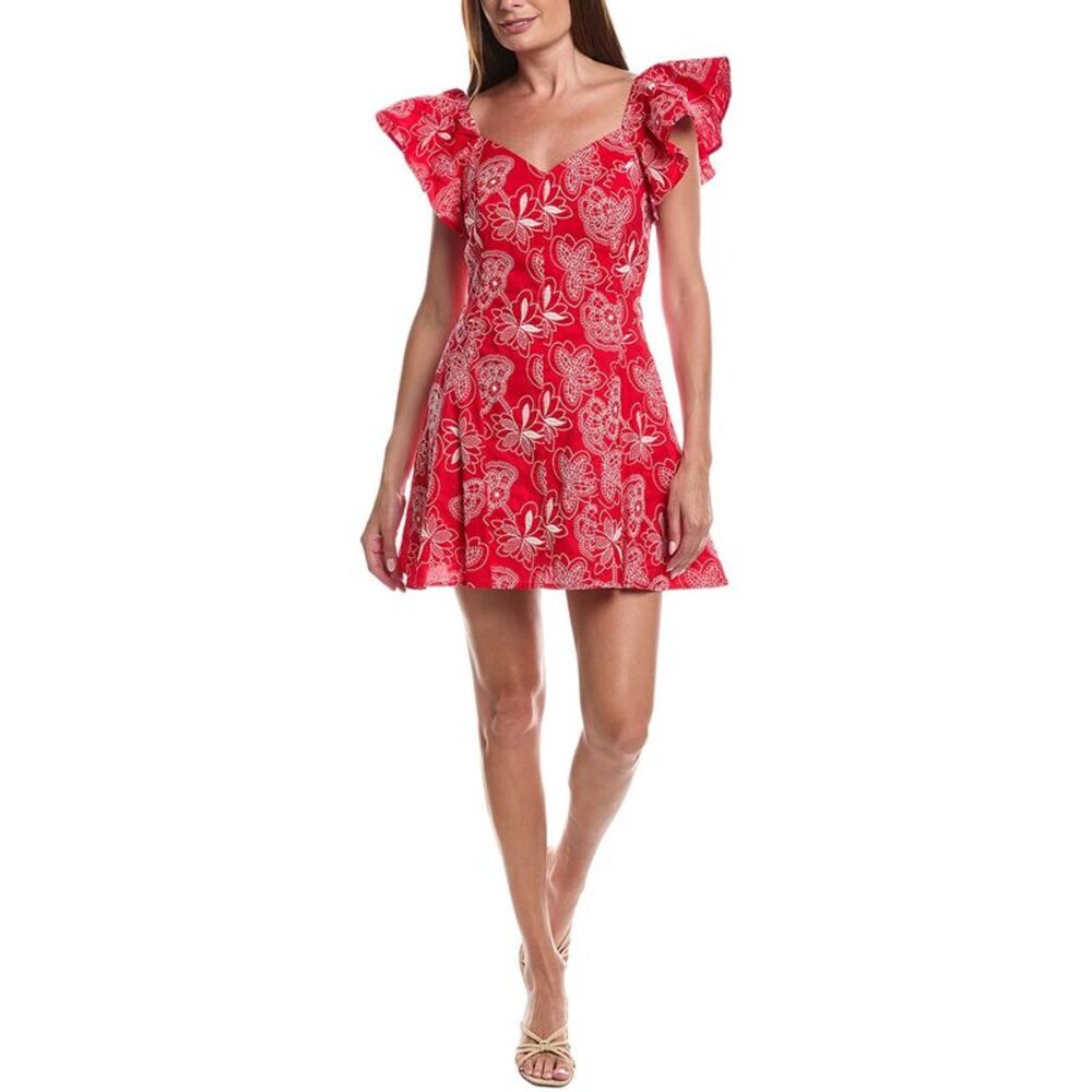 Layered With Love Womens  Trezza Gingham Mini Dress, Red